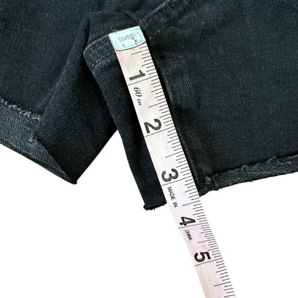 GAP Multi ~ Black/Blue Jean shorts ~ Girlfriend fit~ Highrise 4” ~ size 30/10P - Picture 11 of 12